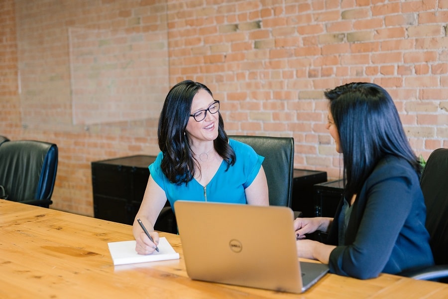 Client having a meeting with a real estate broker