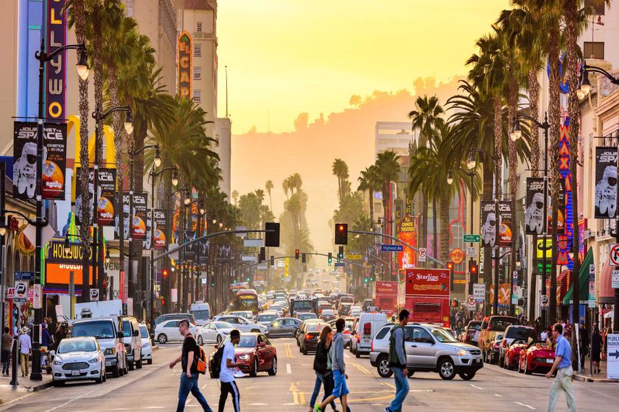 Busy streets of Los Angeles