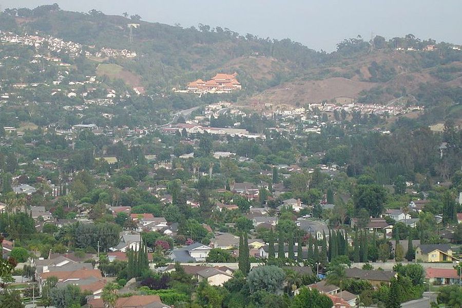 Sky overview of Hacienda Heights