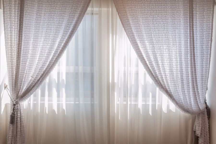 White curtains