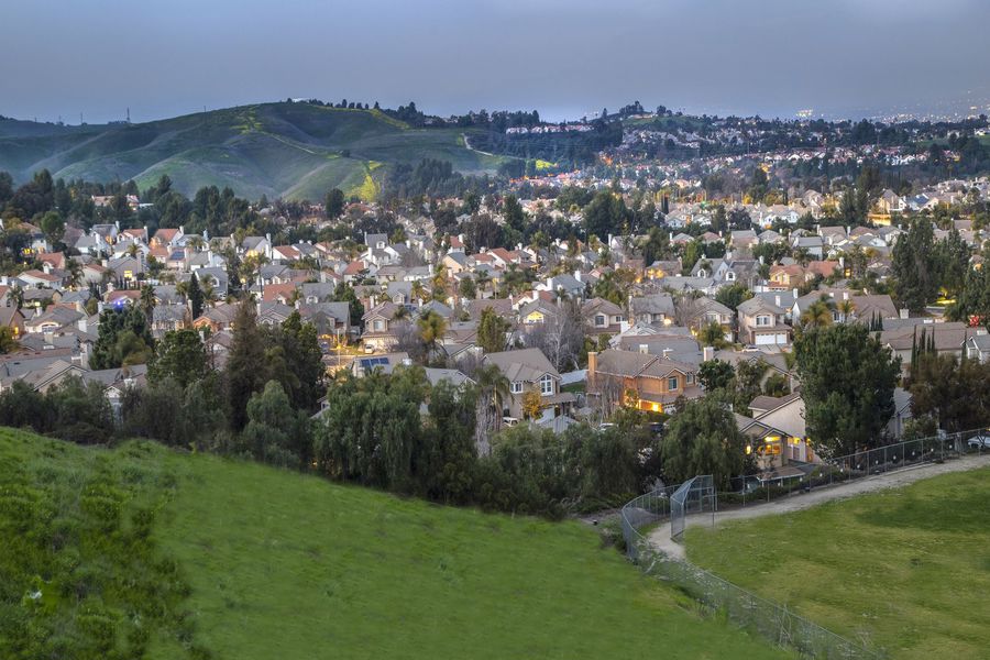 Overview of the houses in Chino Hills