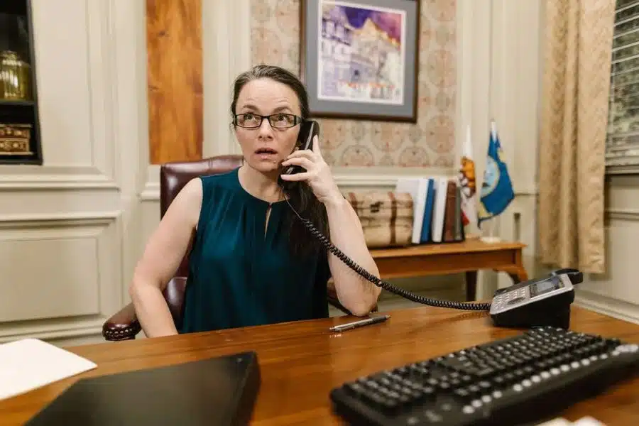 Woman talking to someone on the phone
