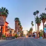 California street with palm trees